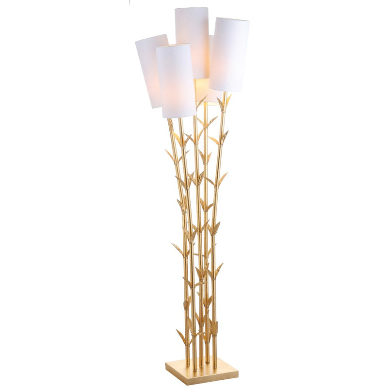 Bamboo Brass 65.5" LED Floor Lamp - JONATHAN Y