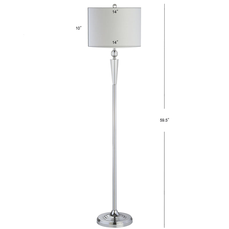 Reese 59.5" Crystal LED Floor Lamp - JONATHAN Y