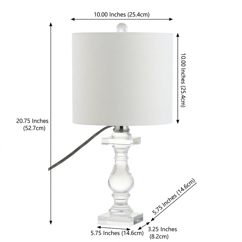 Kellen 20.75" Crystal LED Table Lamp Clear – DIM