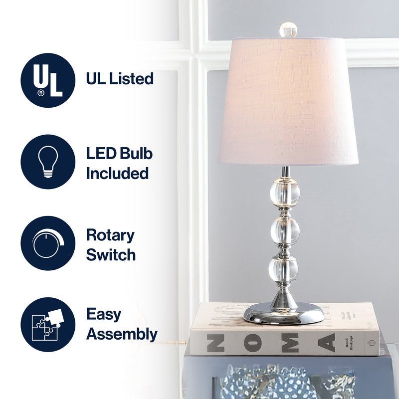 Hudson 20" Crystal Mini LED Table Lamp