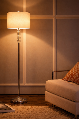Aubrey 59.5" Crystal / Metal LED Floor Lamp