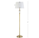 Harper 61" Crystal / Metal LED Floor Lamp - JONATHAN Y