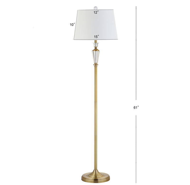 Harper 61" Crystal / Metal LED Floor Lamp - JONATHAN Y