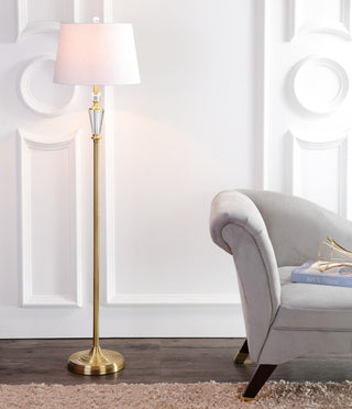 Harper 61" Crystal / Metal LED Floor Lamp - JONATHAN Y