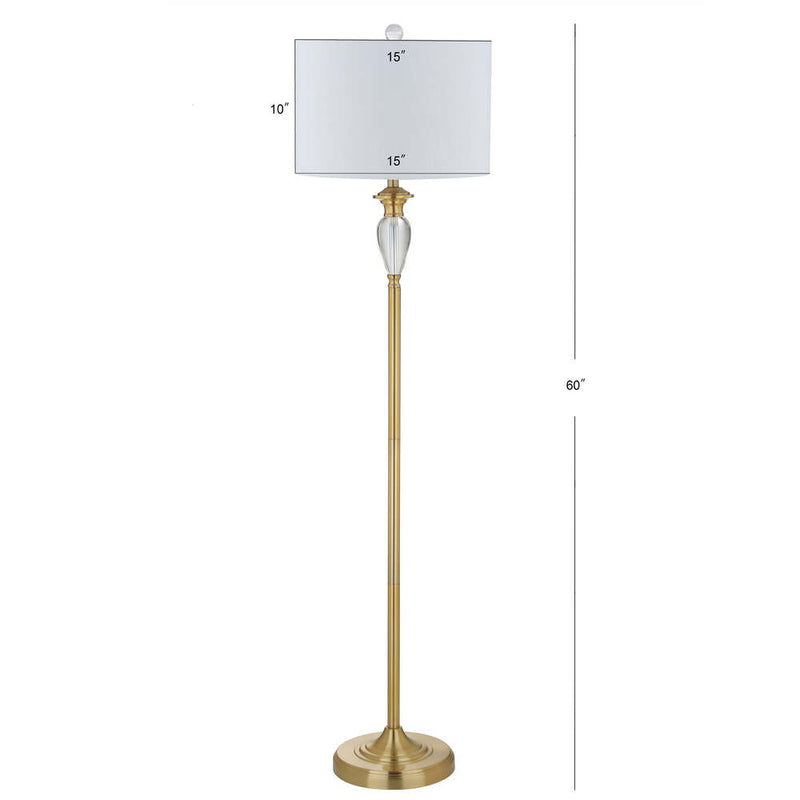 Evelyn 60" Crystal / Metal LED Floor Lamp