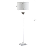 Amelia Lotus 59" Crystal / Metal LED Floor Lamp - JONATHAN Y