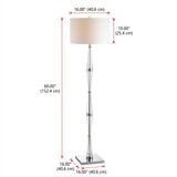 Francine 60" Crystal LED Floor Lamp Chrome/Clear – DIM