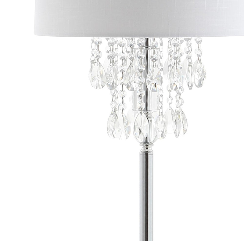 Abigail 61" Crystal / Metal LED Floor Lamp - JONATHAN Y