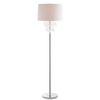 Abigail 61" Crystal / Metal LED Floor Lamp - JONATHAN Y