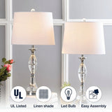 Reid 25.5" Crystal LED Table Lamp Set 2 Clear/Chrome (Set of 2) – ICONS