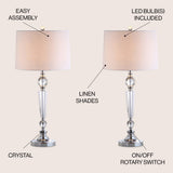 Emma 29.5" Crystal LED Table Lamp Set 2