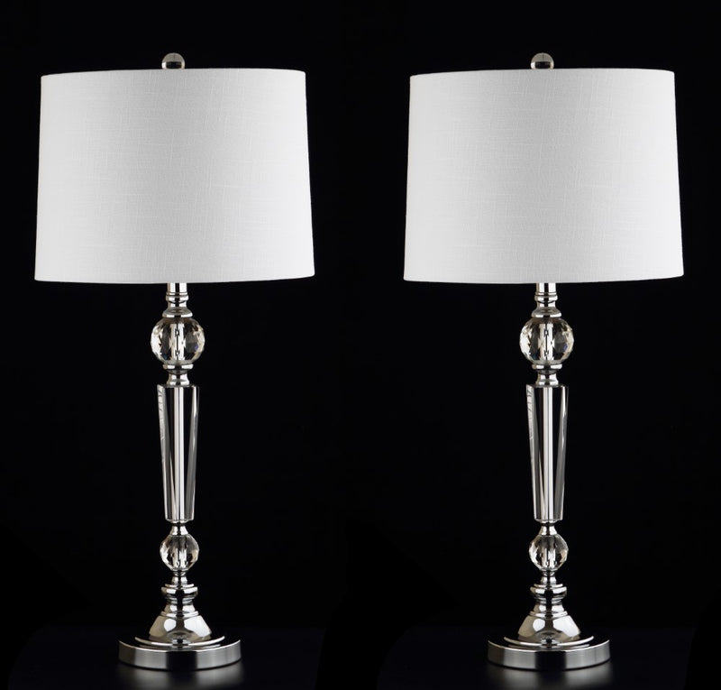 Emma 29.5" Crystal LED Table Lamp Set 2