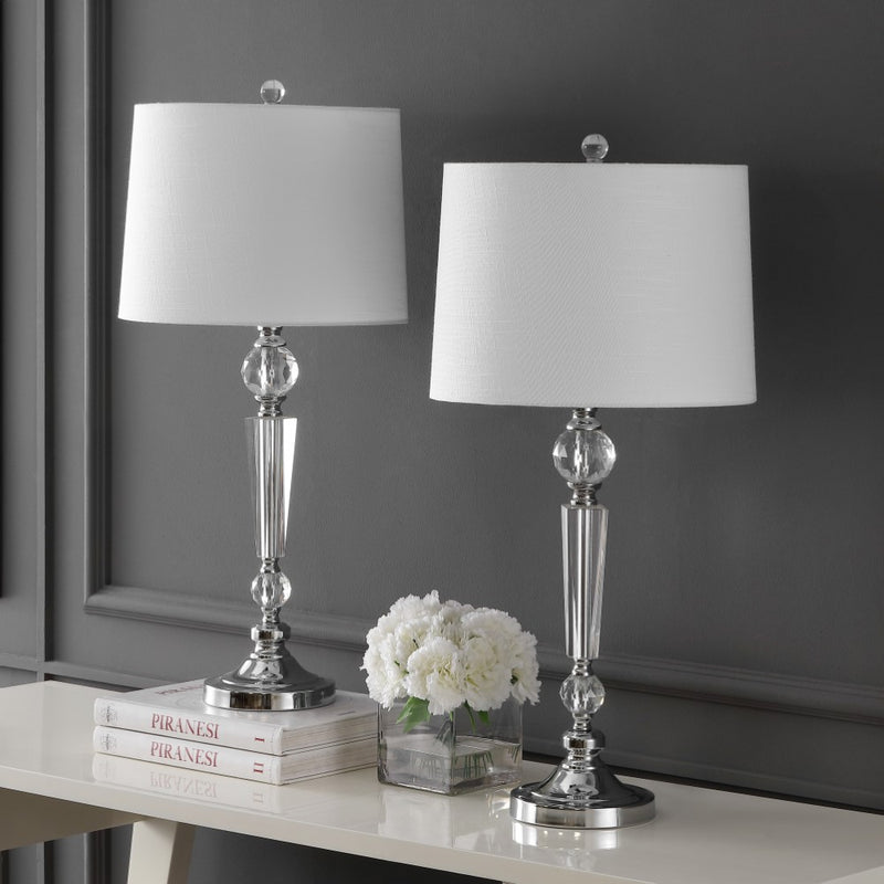 Emma 29.5" Crystal LED Table Lamp Set 2
