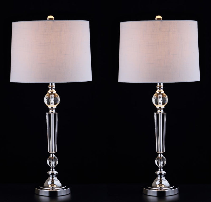 Emma 29.5" Crystal LED Table Lamp Set 2
