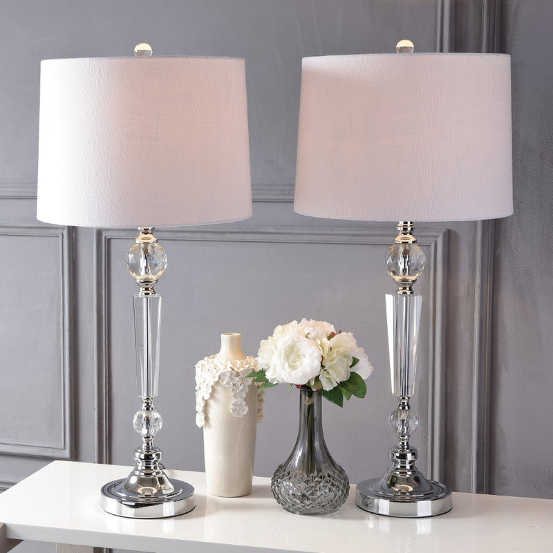 Emma 29.5" Crystal LED Table Lamp Set 2