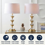 Avery 27.5" Crystal LED Table Lamp Set 2 Clear/Brass Gold (Set of 2) – ICONS