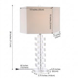 June 28" Crystal LED Table Lamp Clear – DIM