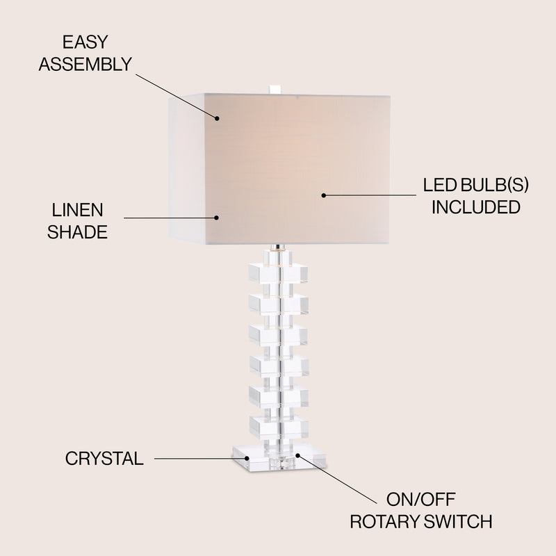 June 28" Crystal LED Table Lamp - JONATHAN Y