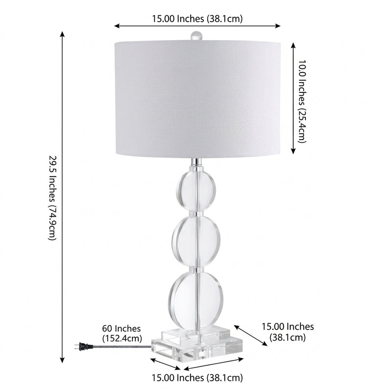 Paisley 29.5" Crystal LED Table Lamp Clear – DIM