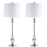 Elizabeth 33" Crystal/Metal LED Table Lamp - JONATHAN Y