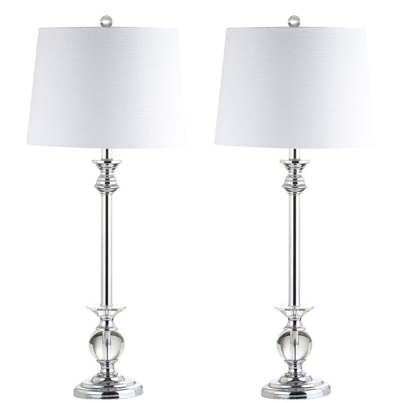Elizabeth 33" Crystal/Metal LED Table Lamp - JONATHAN Y