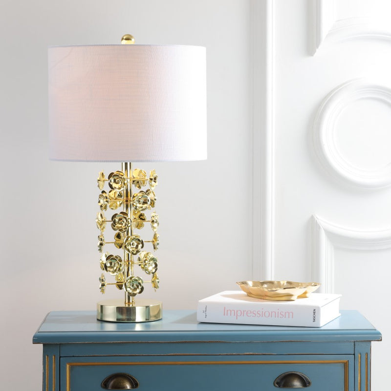 Flora 25.5" Resin/Metal LED Table Lamp - JONATHAN Y