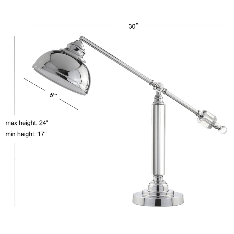 Giselle 22" Metal and Crystal LED Task Lamp - JONATHAN Y