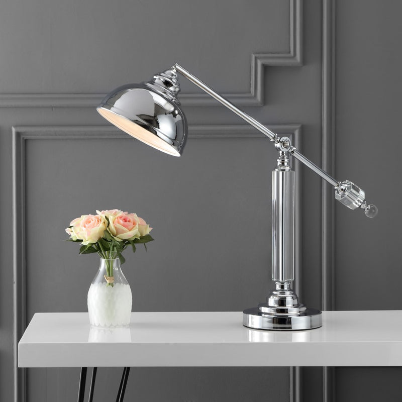 Giselle 22" Metal and Crystal LED Task Lamp - JONATHAN Y