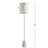 Lincoln 62.5" Marble/Metal LED Floor Lamp - JONATHAN Y