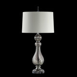 Murano 32" Swirled Crystal/Glass LED Table Lamp - JONATHAN Y
