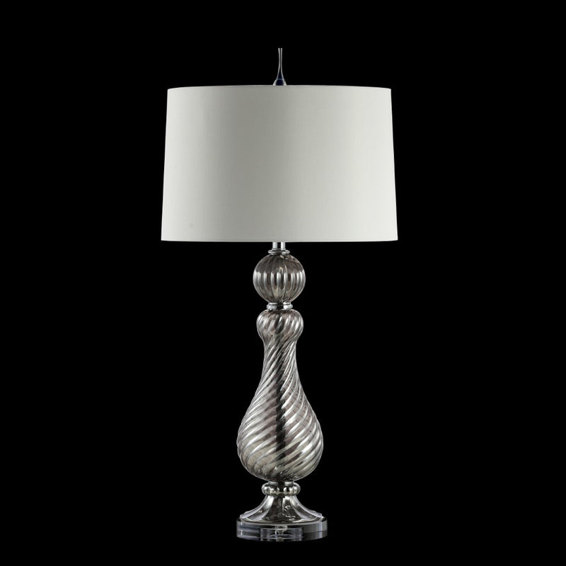Murano 32" Swirled Crystal/Glass LED Table Lamp - JONATHAN Y
