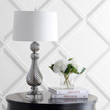 Murano 32" Swirled Crystal/Glass LED Table Lamp - JONATHAN Y