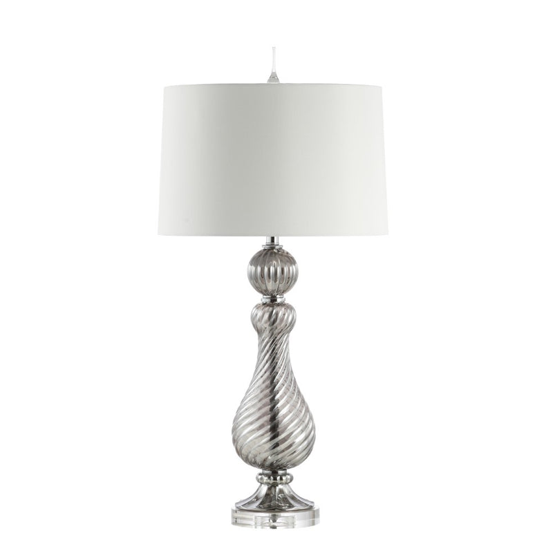 Murano 32" Swirled Crystal/Glass LED Table Lamp - JONATHAN Y