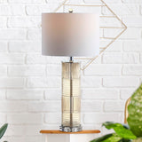 Genevieve 30" Glass/Crystal LED Table Lamp - JONATHAN Y