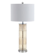 Genevieve 30" Glass/Crystal LED Table Lamp - JONATHAN Y