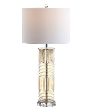 Genevieve 30" Glass/Crystal LED Table Lamp - JONATHAN Y
