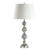 Vivienne 31" Triple Sphere Glass/Crystal LED Table Lamp - JONATHAN Y