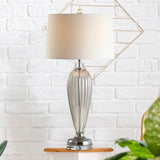Julian 33.5" Glass/Crystal LED Table Lamp - JONATHAN Y