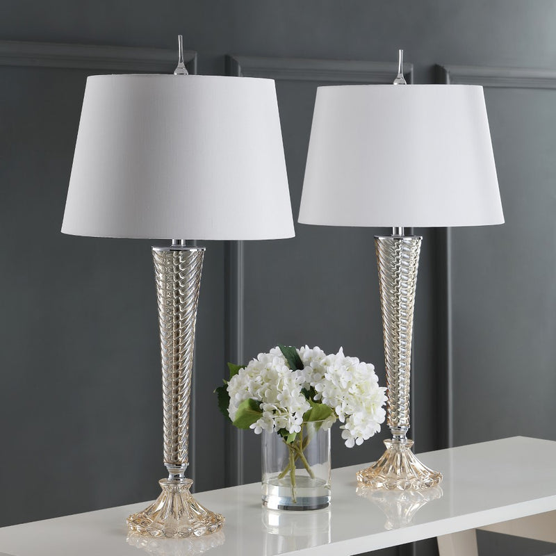 Caterina 32" Glass LED Table Lamp - JONATHAN Y