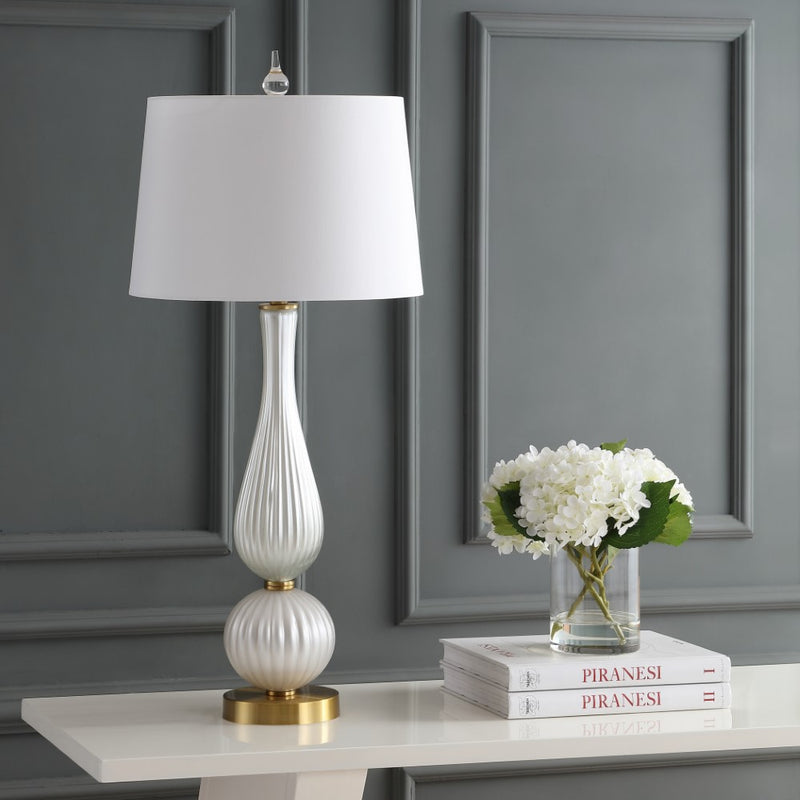 Gillian 33.7" Glass LED Table Lamp - JONATHAN Y