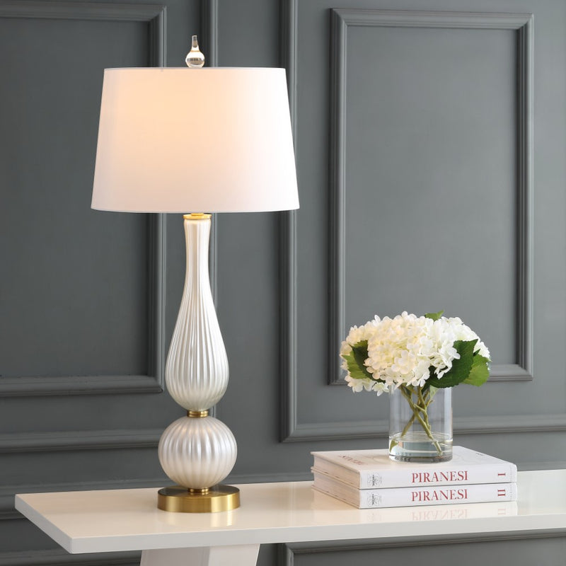 Gillian 33.7" Glass LED Table Lamp - JONATHAN Y