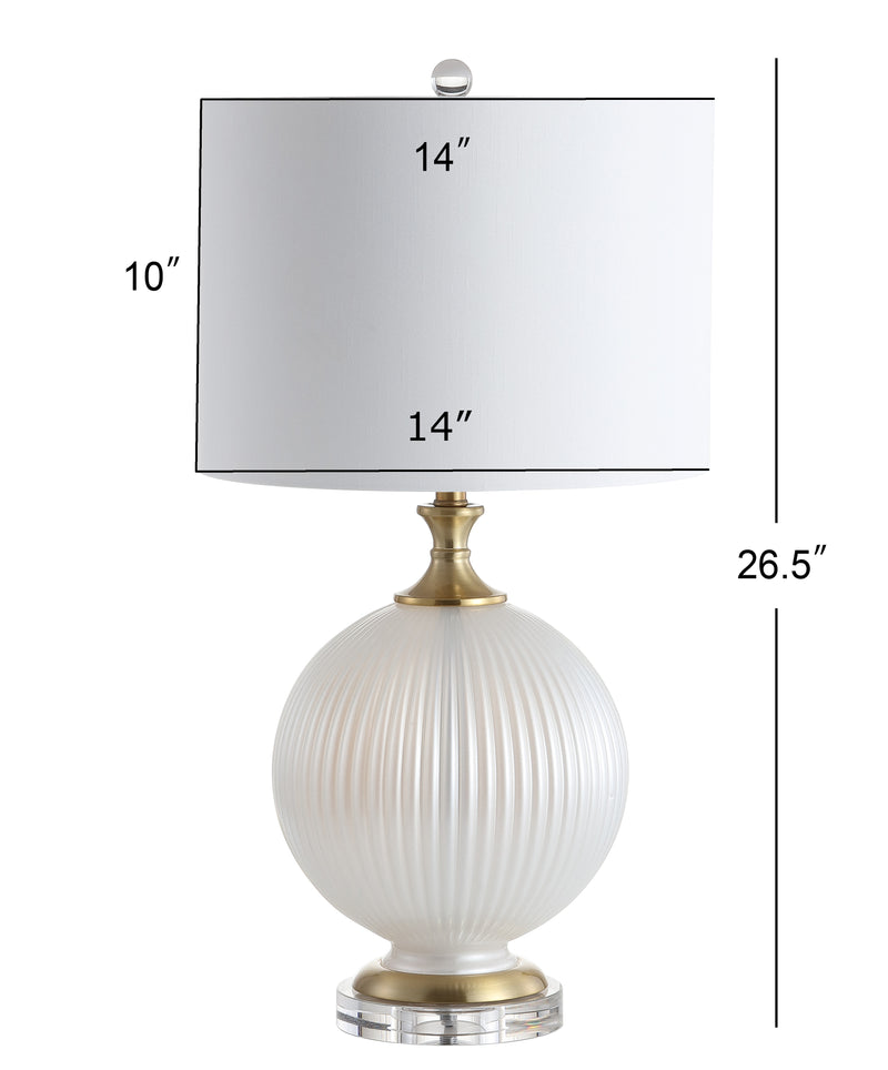 Lucette 26.5" Glass/Crystal LED Table Lamp - JONATHAN Y