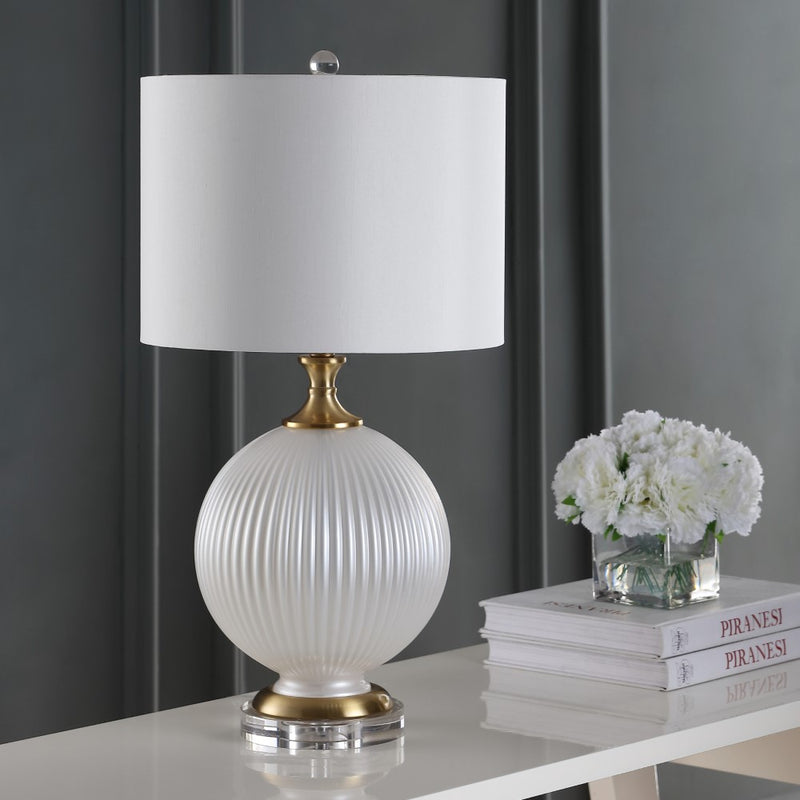 Lucette 26.5" Glass/Crystal LED Table Lamp - JONATHAN Y
