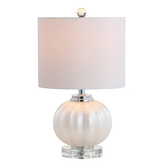 Pearl 17.5" Glass/Crystal LED Table Lamp - JONATHAN Y