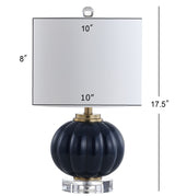 Pearl 17.5" Glass/Crystal LED Table Lamp - JONATHAN Y