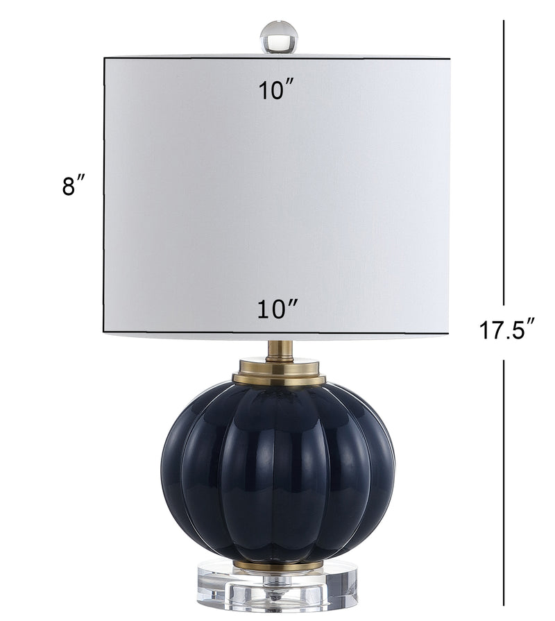 Pearl 17.5" Glass/Crystal LED Table Lamp - JONATHAN Y