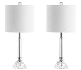 Dana 19.5" Crystal Column/Metal LED Table Lamp - JONATHAN Y