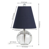 Goddard 16" Crystal Ball/Metal LED Table Lamp