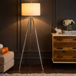 Arliss 60" Surveyor's Tripod Metal/Crystal LED Floor Lamp