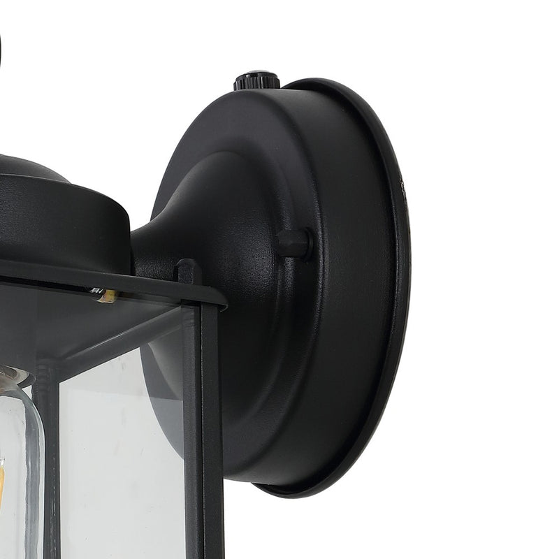 Boston 4.25"  Farmhouse Industrial Iron/Glass Outdoor LED Sconce - JONATHAN Y